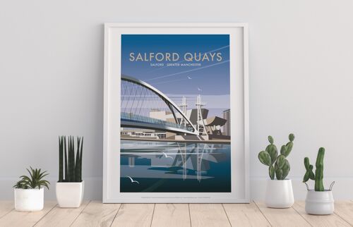 Salford Quays By Artist Dave Thompson - Premium Art Print