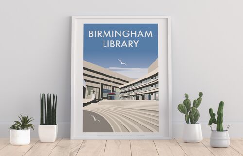 Birmingham Library By Artist Dave Thompson - Art Print