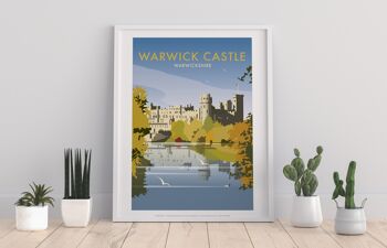 Château de Warwick par l'artiste Dave Thompson - Impression d'art premium