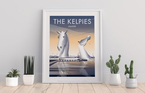 The Kelpies By Artist Dave Thompson - Premium Art Print