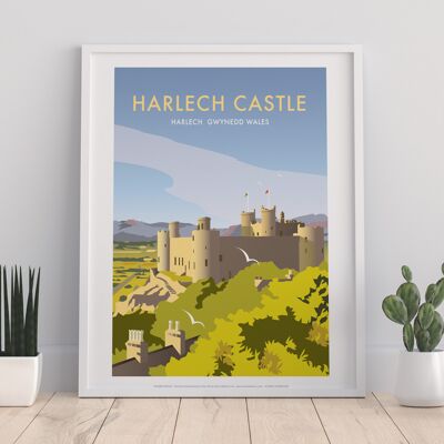 Harlech Castle By Artist Dave Thompson - Premium Art Print