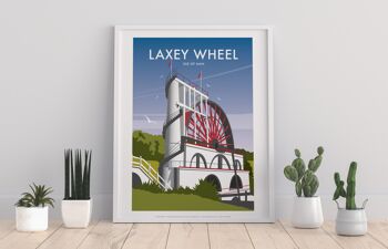 Laxey Wheel par l'artiste Dave Thompson - Impression d'art premium