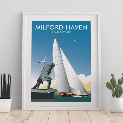 Milford Haven By Artist Dave Thompson - Premium Art Print