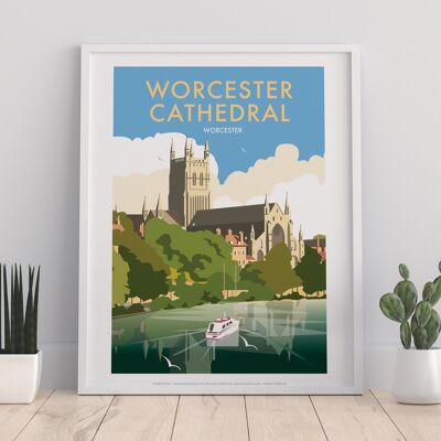 Worcester Catherdral By Artist Dave Thompson - Art Print