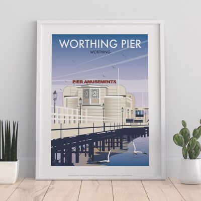 Worthing Pier By Artist Dave Thompson - Premium Art Print