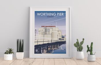 Worthing Pier par l'artiste Dave Thompson - Impression d'art premium