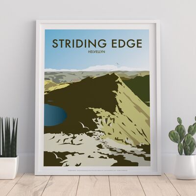 Striding Edge By Artist Dave Thompson - Premium Art Print