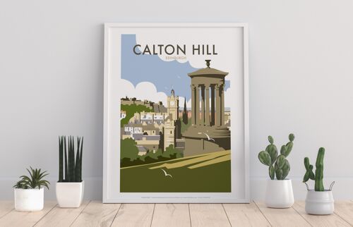 Calton Hill By Artist Dave Thompson - Premium Art Print