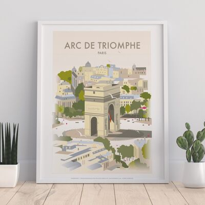 Arc De Triomphe By Artist Dave Thompson - Premium Art Print