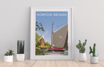 Norfolk Broads par l'artiste Dave Thompson - Impression d'art premium