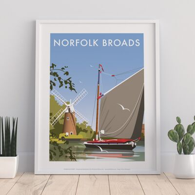 Norfolk Broads By Artist Dave Thompson - Premium Art Print