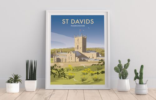 St Davids By Artist Dave Thompson - 11X14” Premium Art Print