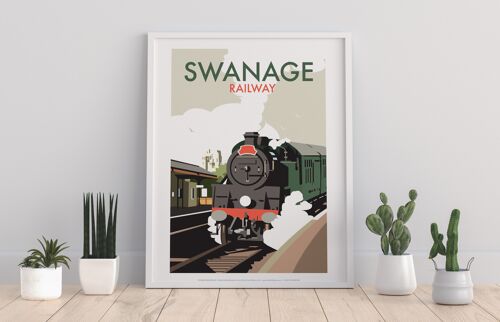 Swanage By Artist Dave Thompson - 11X14” Premium Art Print
