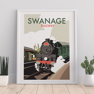 Swanage By Artist Dave Thompson - 11X14” Premium Art Print