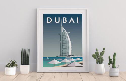 Dubai By Artist Dave Thompson - 11X14” Premium Art Print