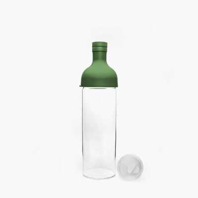 Ice tea glass bottle green