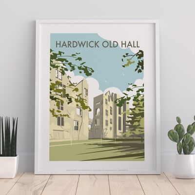 Hardwick Old Hall By Artist Dave Thompson - Art Print