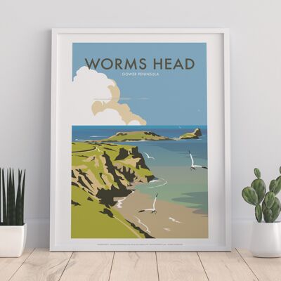 Worms Head By Artist Dave Thompson - Premium Art Print