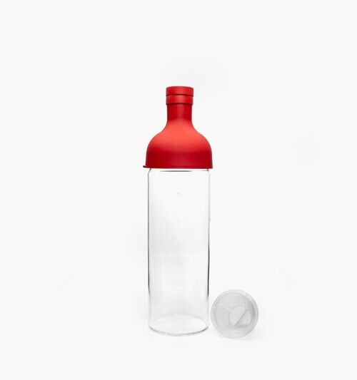 Eistee-Glasflasche – rot