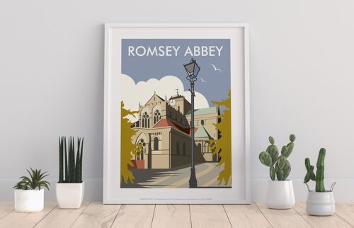 Romsey Abbey By Artist Dave Thompson - Premium Art Print