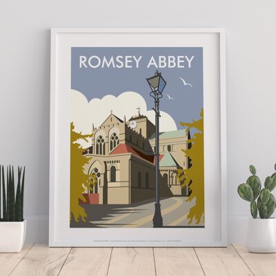 Romsey Abbey By Artist Dave Thompson - Premium Art Print