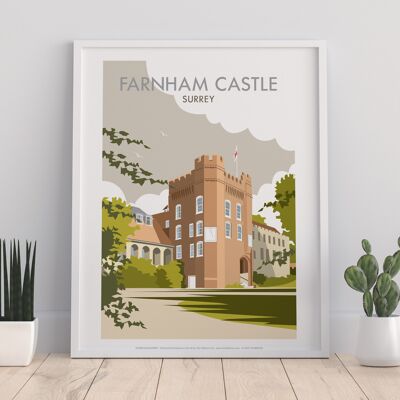 Farnham Castle By Artist Dave Thompson - Premium Art Print