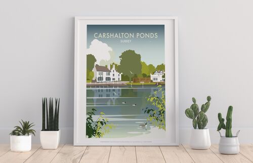 Carshalton Ponds By Artist Dave Thompson - 11X14” Art Print