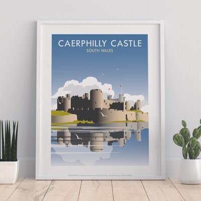 Caerphilly Castle By Artist Dave Thompson - Art Print