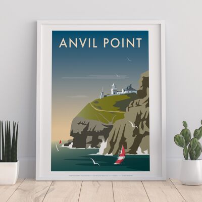 Anvil Point By Artist Dave Thompson - Premium Art Print