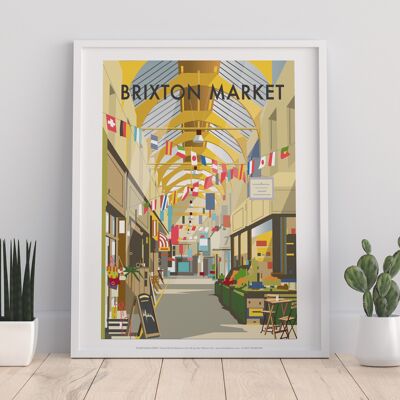 Brixton Market By Artist Dave Thompson - Premium Art Print