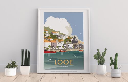 Looe By Artist Dave Thompson - 11X14” Premium Art Print