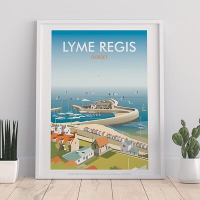 Lyme Regis By Artist Dave Thompson - Premium Art Print