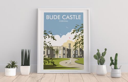 Bude Castle By Artist Dave Thompson - Premium Art Print
