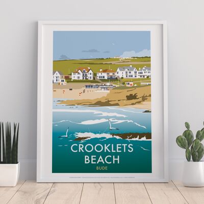 Crooklets Beach By Artist Dave Thompson - Premium Art Print
