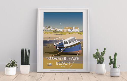 Summerleaze Beach By Artist Dave Thompson - Art Print