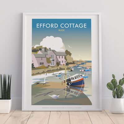 Efford Cottage By Artist Dave Thompson - Premium Art Print