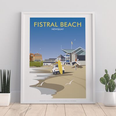 Fistral Beach By Artist Dave Thompson - Premium Art Print