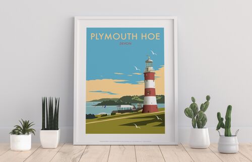Plymouth Hoe By Artist Dave Thompson - Premium Art Print