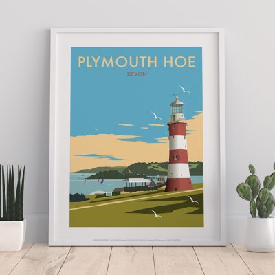 Plymouth Hoe By Artist Dave Thompson - Premium Art Print
