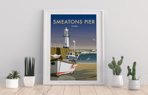 Smeatons Pier By Artist Dave Thompson - Premium Art Print