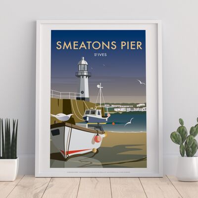 Smeatons Pier By Artist Dave Thompson - Premium Art Print