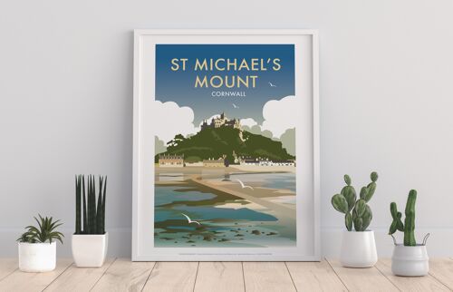 St Michael's Mount By Artist Dave Thompson - Art Print