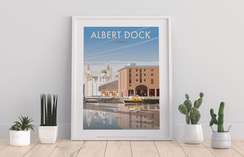 Albert Dock By Artist Dave Thompson - Premium Art Print