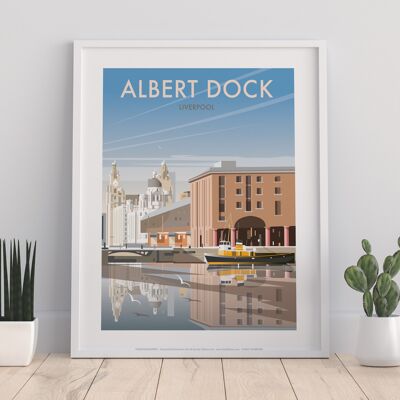 Albert Dock By Artist Dave Thompson - Premium Art Print