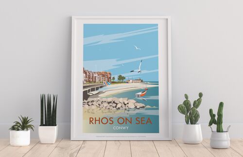 Rhos On Sea By Artist Dave Thompson - Premium Art Print
