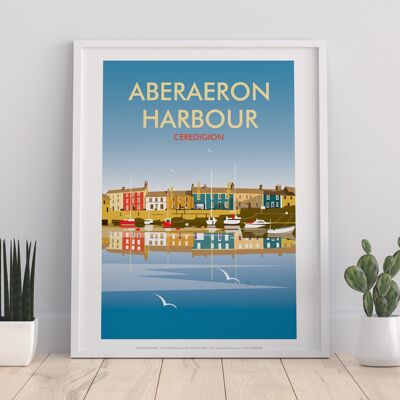 Aberaeron Harbour By Artist Dave Thompson - Art Print
