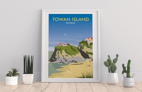 Towan Island By Artist Dave Thompson - Premium Art Print
