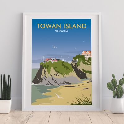 Towan Island By Artist Dave Thompson - Premium Art Print