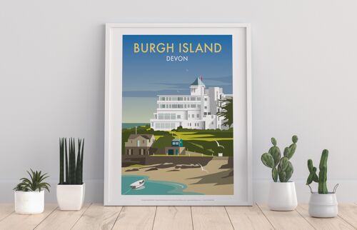 Burgh Island By Artist Dave Thompson - Premium Art Print