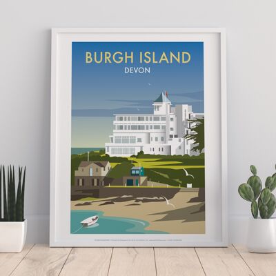 Burgh Island By Artist Dave Thompson - Premium Art Print